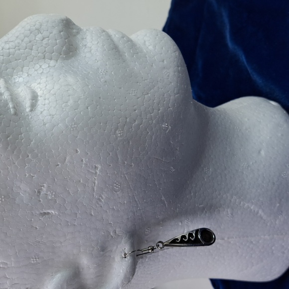 Sterling Silver Wave Dangle Hook Style Earrings - Picture 3 of 12